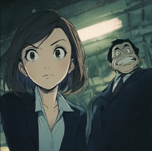 Anime Office Comedy – AI image example