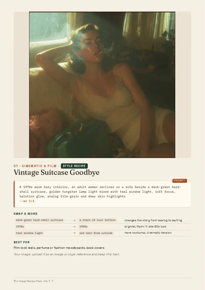 Issue 01 recipe page